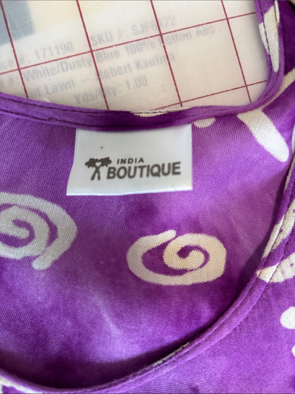 India Boutique Purple Printed Sleeveless Maxi Dress - Picture 4 of 5